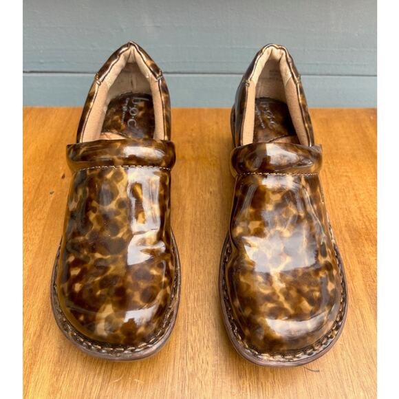 b.o.c Born Concepts Tortoise Shell Patent Leather Comfort Clogs Women’s 7 - Picture 5 of 8